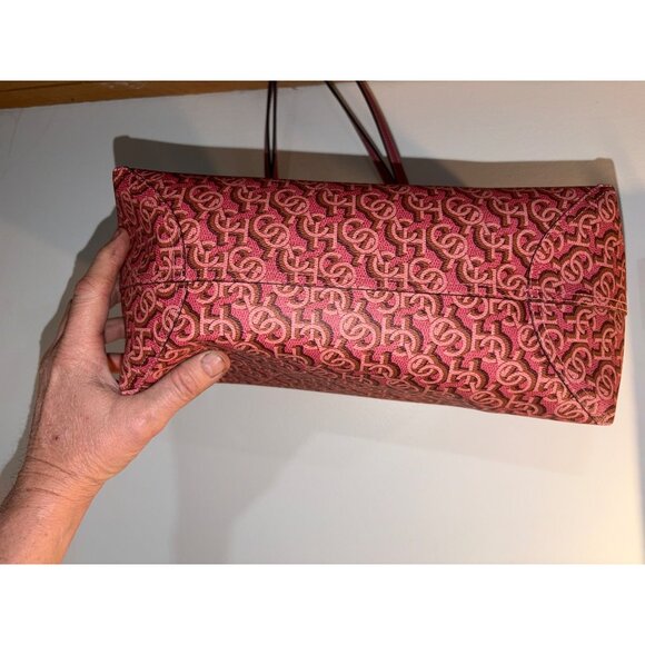 COACH CITY TOTE Monogram Print Coated Canvas Leather Straps CF342 - Picture 9 of 9